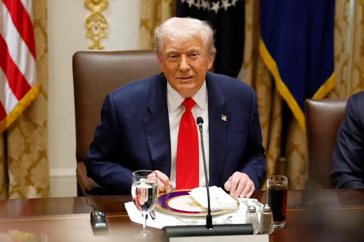 President Donald Trump reacts during a meeting with President of Argentina Javier Milei in the Cabinet Room at the White House on Oct. 14, 2025. (Kevin Dietsch/Getty Images)