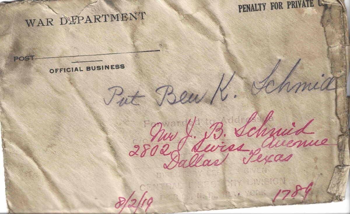 Letter correspondences between Schmid and his siblings. (Courtesy of Krista Thomas)