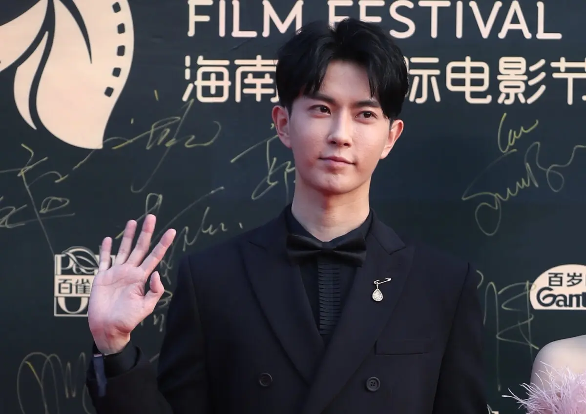 Actor Yu Menglong arrives at the red carpet of the 2nd Hainan Island International Film Festival at Haitang Square in Sanya, Hainan Province, China, on Dec. 1, 2019. (VCG via Getty Images)