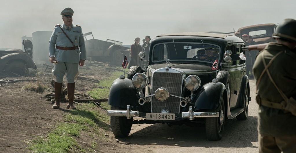 Russell Crowe as Hermann Göring in "Nuremberg." (Sony Pictures Classics)