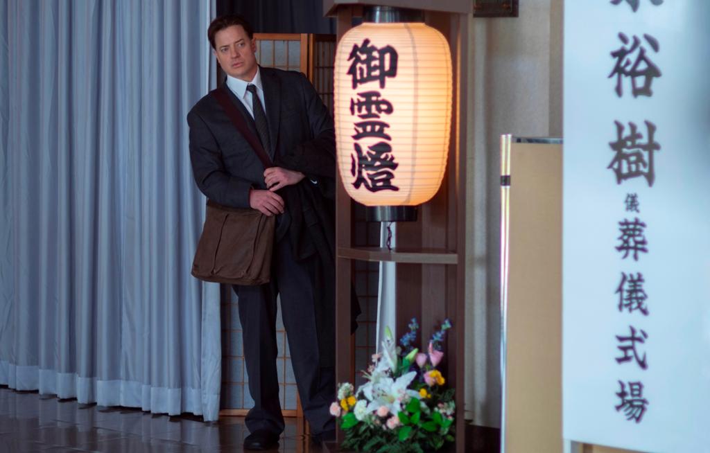 Brendan Fraswer as Phillip Vandarpleog in "Rental Family." (Searchlight Pictures)
