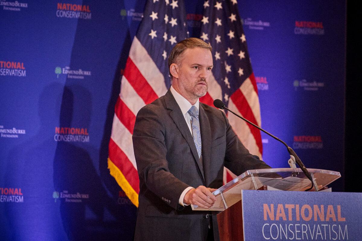 US Trade Rep. Jamieson Greer speaks at the National Conservative Convention in Washington D.C., on Sept. 3, 2025. (Photo by Dominic Gwinn / Middle East Images via AFP) (Photo by DOMINIC GWINN/Middle East Images/AFP via Getty Images)