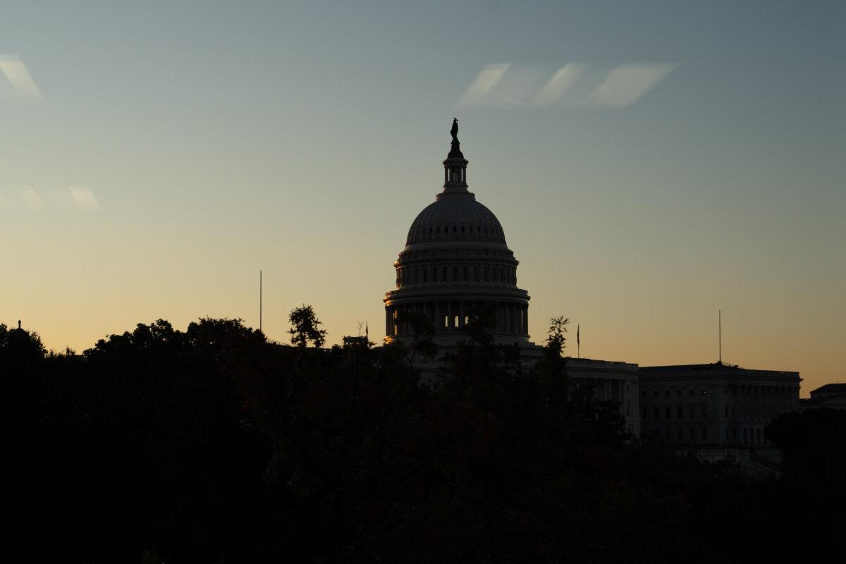 The U.S. Capitol building during the government shutdown in Washington on Oct. 23, 2025. (Madalina Kilroy/The Epoch Times)