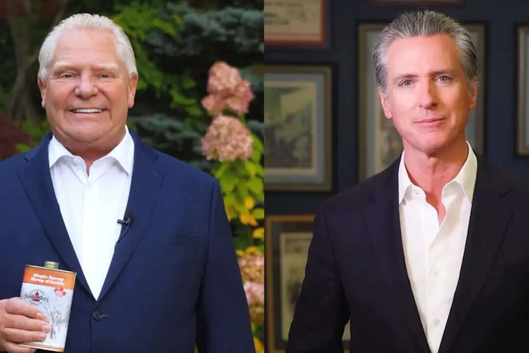 Ontario Premier, California Governor Make World Series Wager, Take Shot at Trump Tariffs