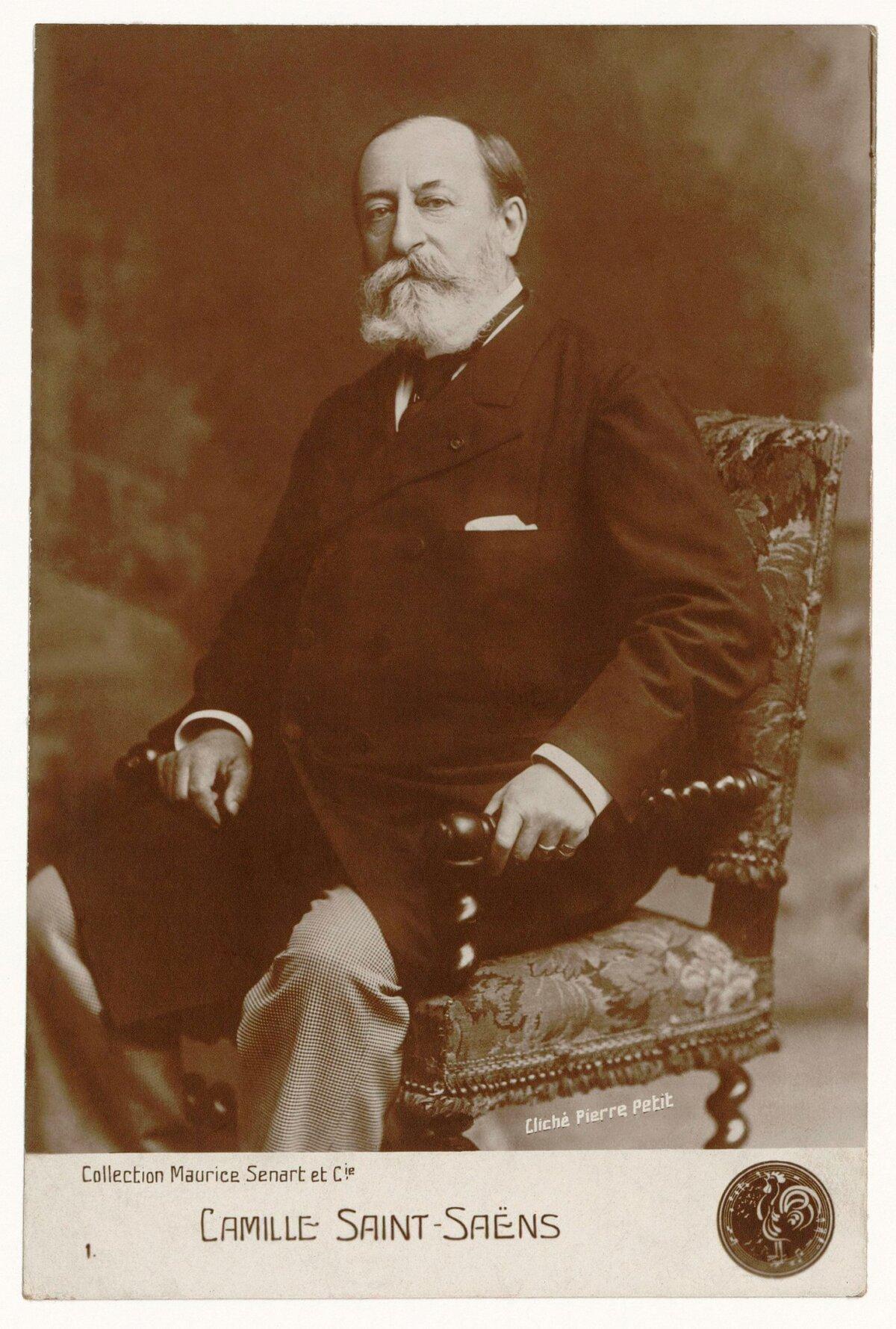 A portrait of Camille Saint-Saëns, 1900, by Pierre Petit. (Public Domain)