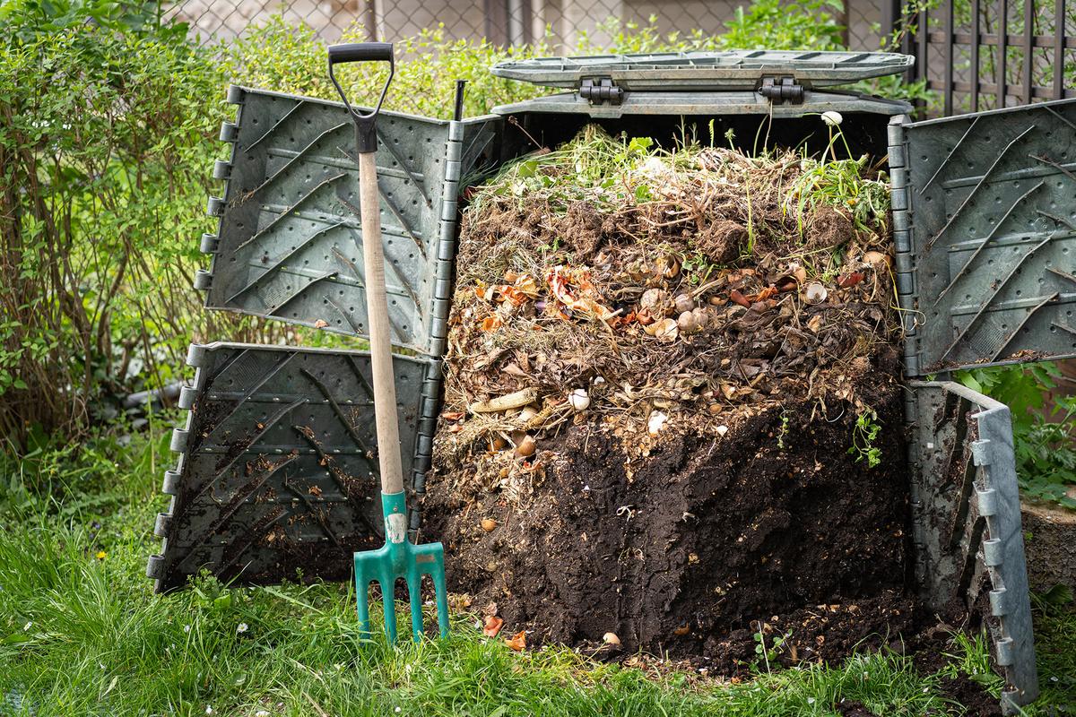 Compost piles need both green (kitchen scraps) and brown (dry leaves) materials to stay balanced through the winter. (Kaca Skokanova/Shutterstock)