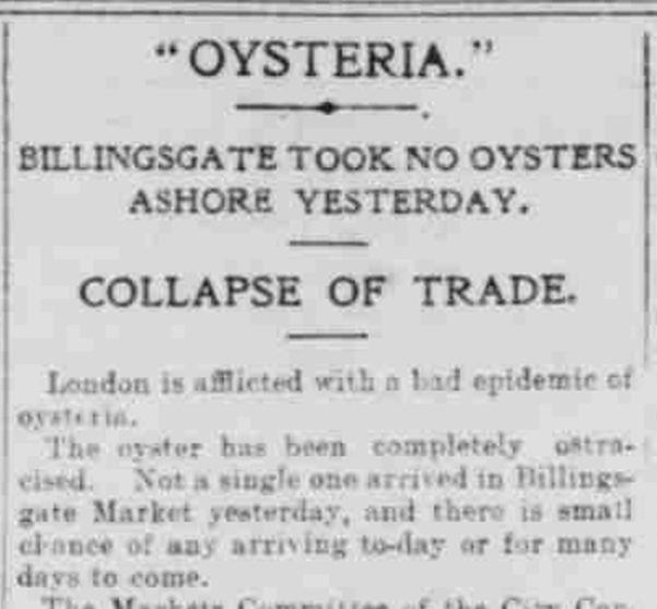 “Oysteria”—Daily Express, Feb. 3, 1903