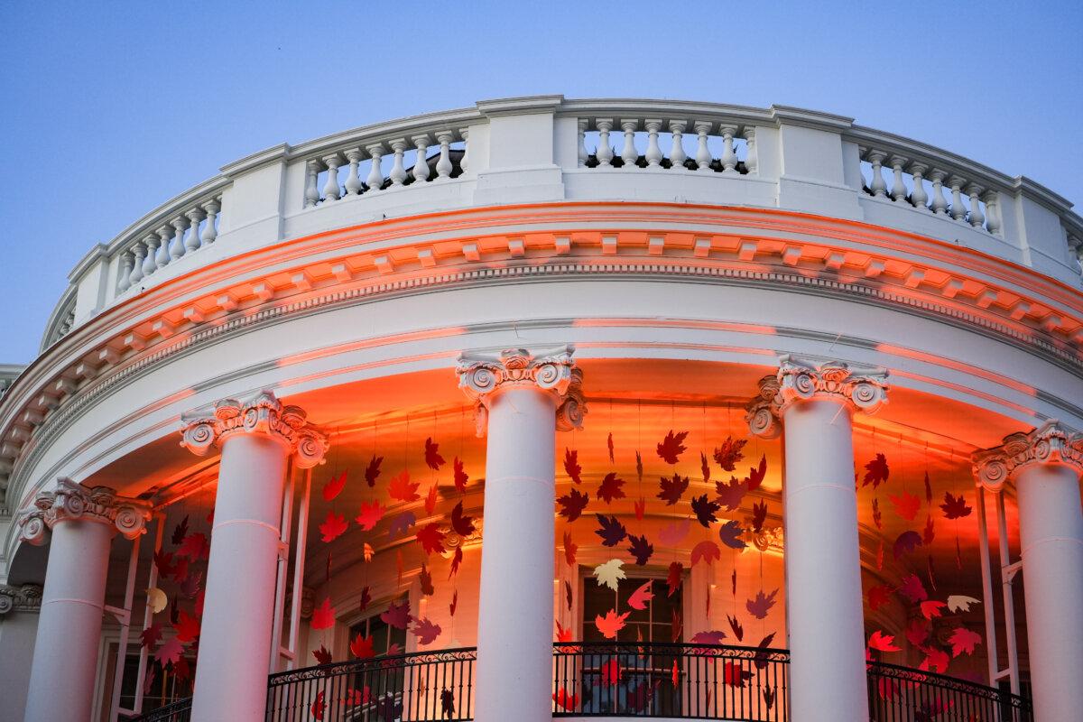 Halloween decorations at the White House on Oct. 30, 2025. (Madalina Kilroy/The Epoch Times)