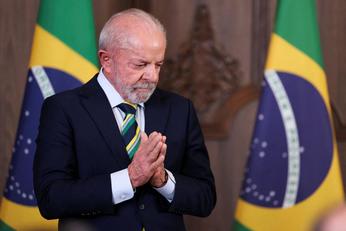Brazilian President Luiz Inacio Lula da Silva gestures during a press conference on the sidelines of the 47th ASEAN Summit in Kuala Lumpur, Malaysia, on Oct. 27, 2025. (Edgar Su/Reuters)