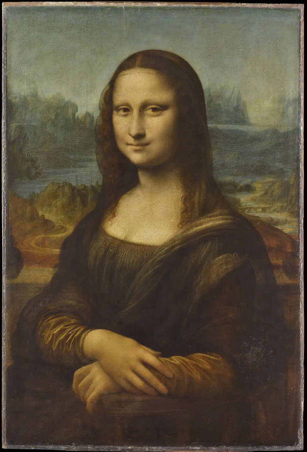 "Mona Lisa," 1503–1519, by Leonardo da Vinci. Oil on poplar wood; 31 1/4 inches by 21 inches. Louvre Museum, Paris. (Michel Urtado/Louvre Museum)