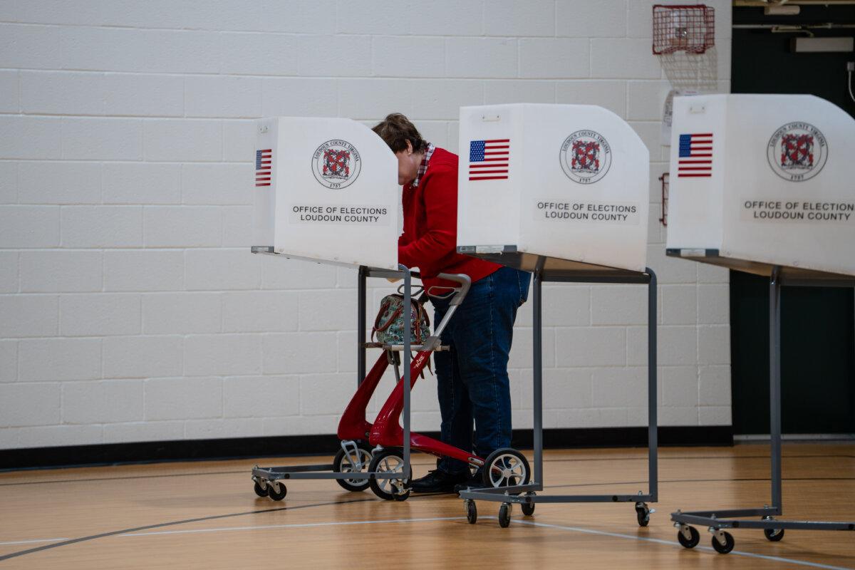 A polling place at at Emerick Elementary School during the general elections in Purcellville, Va., on Nov. 4, 2025. (Madalina Kilroy/The Epoch Times)