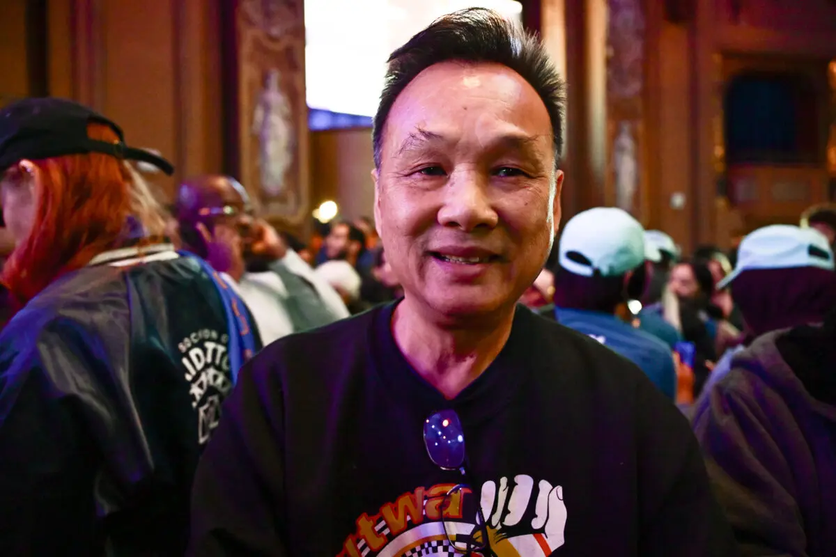 Richard Chow attends the election party for New York City mayor-elect Zohran Mamdani at the Brooklyn Paramount Theater in the Brooklyn borough of New York City on Nov. 4, 2025. (Adhiraj Chakrabarti for The Epoch Times)