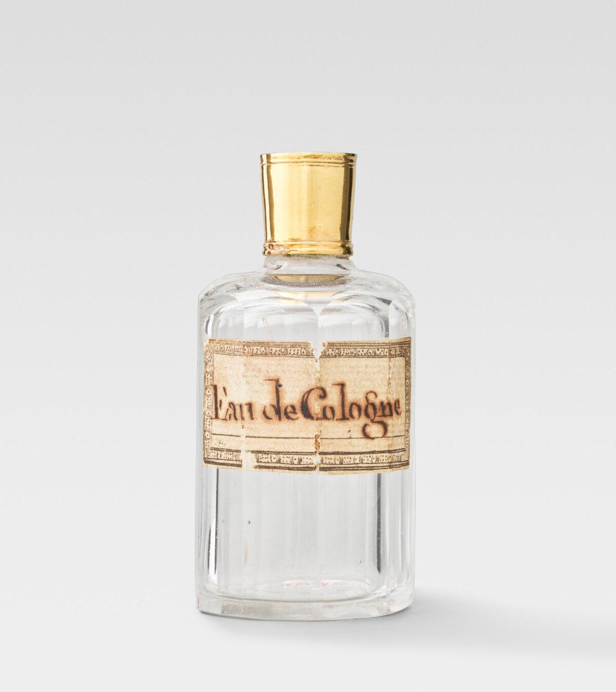 An eau de cologne bottle from Marie Antoinette’s “nécessaire de voyage” (travel toilette kit), 1788. Crystal. Musée du Louvre, Paris. (Michel Urtado/Copyright Grand Palais RMN, Musée du Louvre)