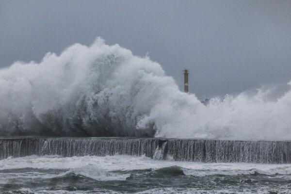 View of Typhoon Fung-Wong in Southern Taiwan