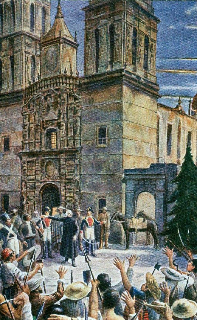 Miguel Hidalgo proclaimed national independence in Dolores, Mexico. (Public Domain)