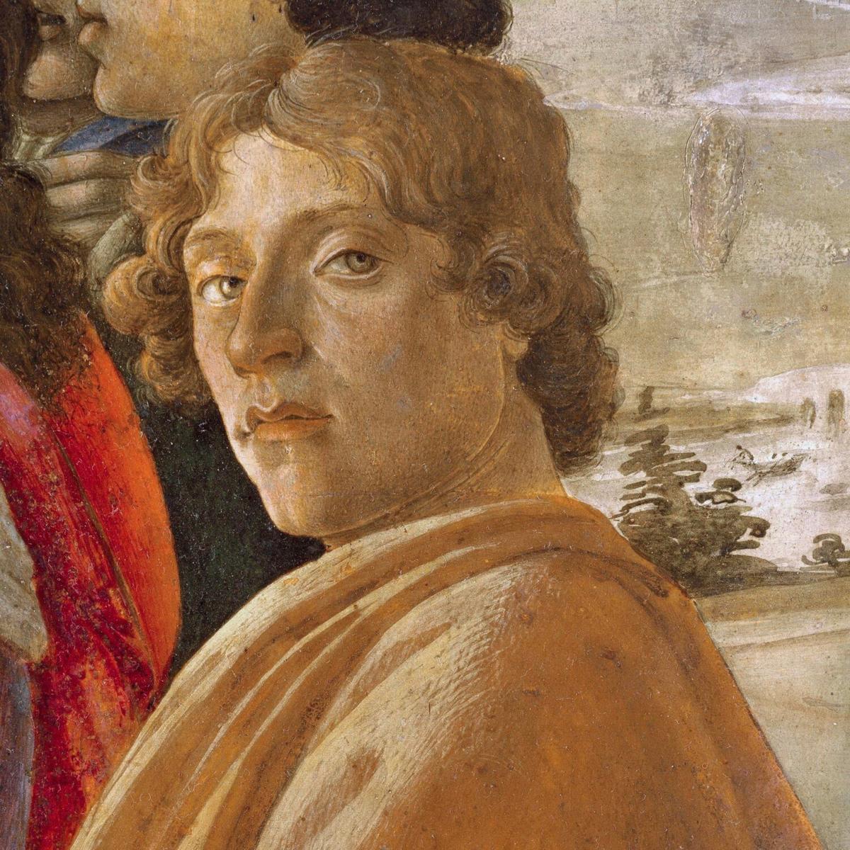 Self-portrait, 1475, detail of a painting by Sandro Botticelli. (Public Domain)