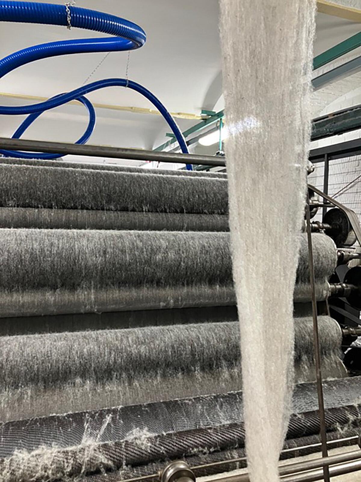 Processing sheep’s wool in New Lanark. (Carol Ann Davidson/TNS)