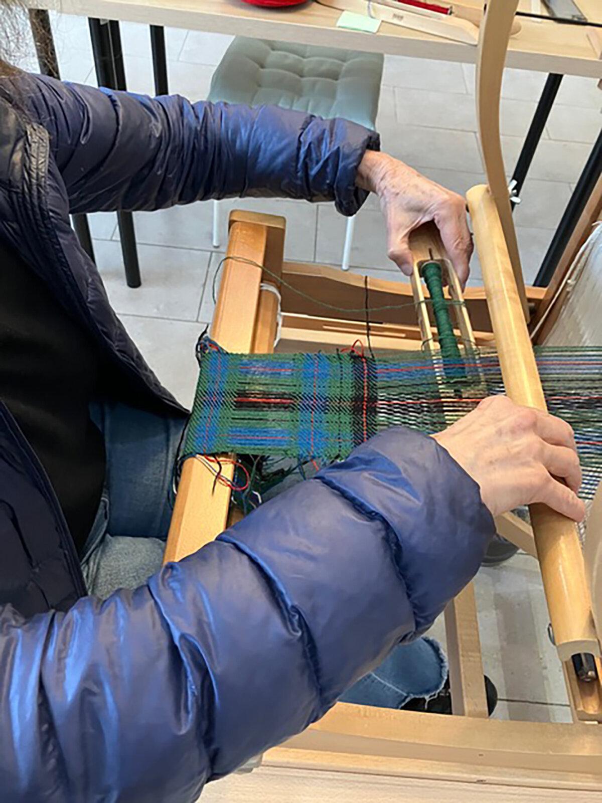 Yours truly trying her hand at the Radical Loom in Stirling. (Carol Ann Davidson/TNS)