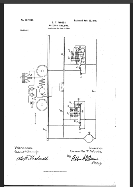Woods’s patent for an electric railway. (Public Domain)