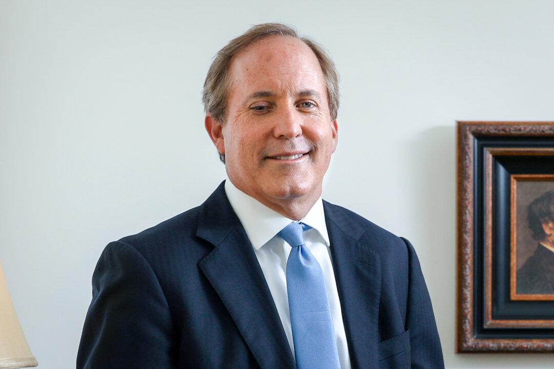 (Left) Texas Attorney General Ken Paxton in Washington on May 20, 2019. (Right) Sen. John Cornyn (R-Texas) at the newly-renamed Javier Vega, Jr., Border Patrol Checkpoint in Sarita, Texas, on March 20, 2019. (Samira Bouaou, Madalina Kilroy/The Epoch Times)