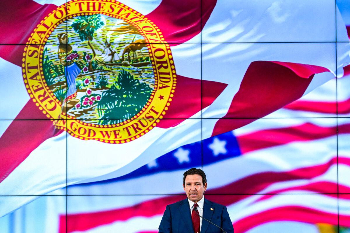 Florida Gov. Ron DeSantis speaks at Florida International University in Miami on Sept. 25, 2025. (Giorgio Viera/AFP via Getty Images)