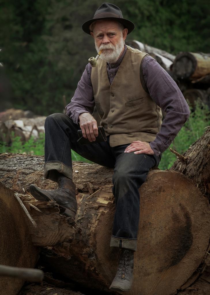 Arn (William H. Macy), in "Train Dreams." (Corey Castellano/Black Bear Pictures)