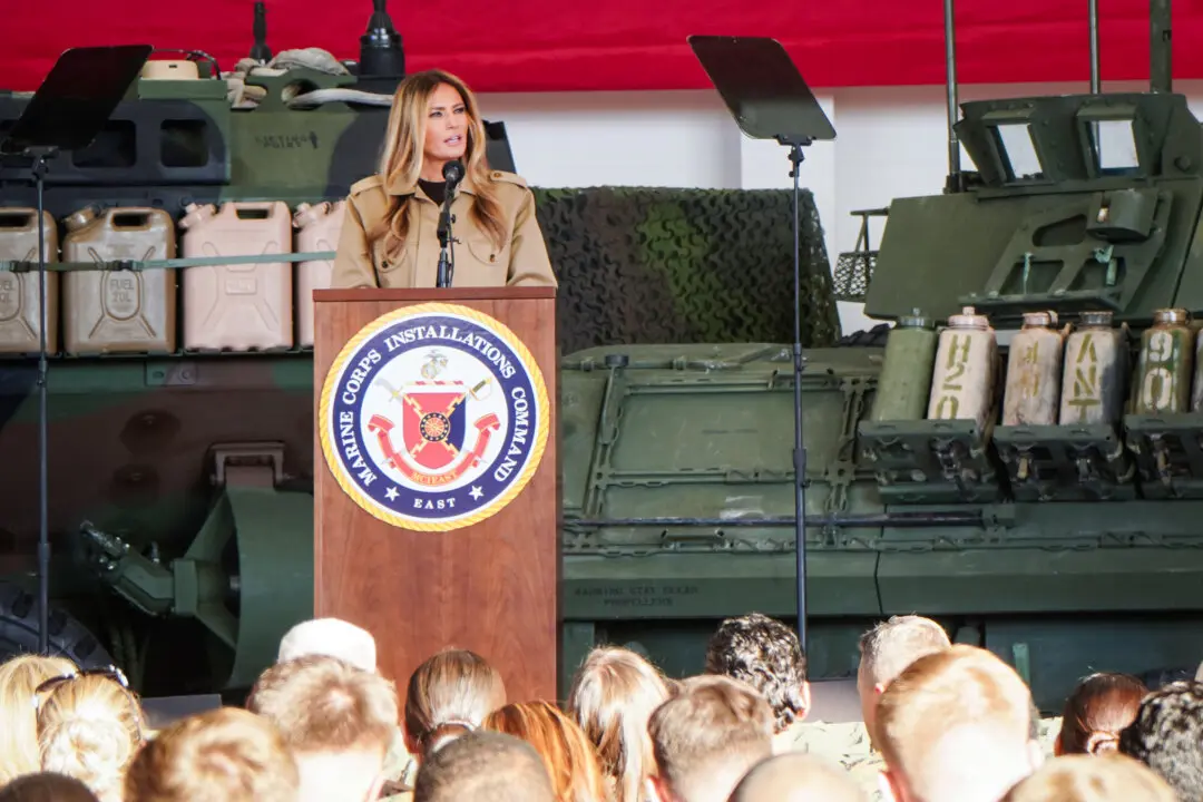 Melania Trump, Usha Vance Visit Military Families at North Carolina Marine Base