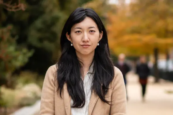 Grace Jin Drexel after testifying before the Congressional-Executive Commission on China (CECC) on Capitol Hill on Nov. 20, 2025. (Madalina Kilroy/The Epoch Times)