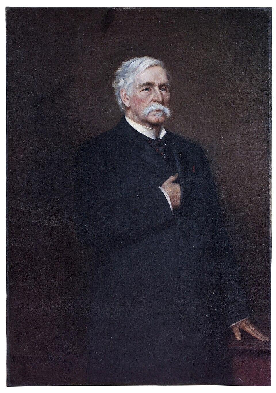 The official portrait of Joshua Lawrence Chamberlain as president of Bowdoin College, 1908, by Walter Gilman Page. Bowdoin College Museum of Art. (Public Domain)