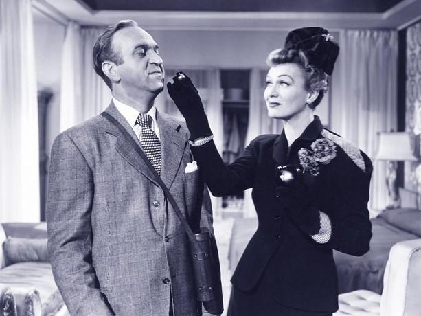 Dan McCabe (Howard Da Silva) and Lucille McCabe (Eve Arden), in “Three Husbands.” (United Artists)