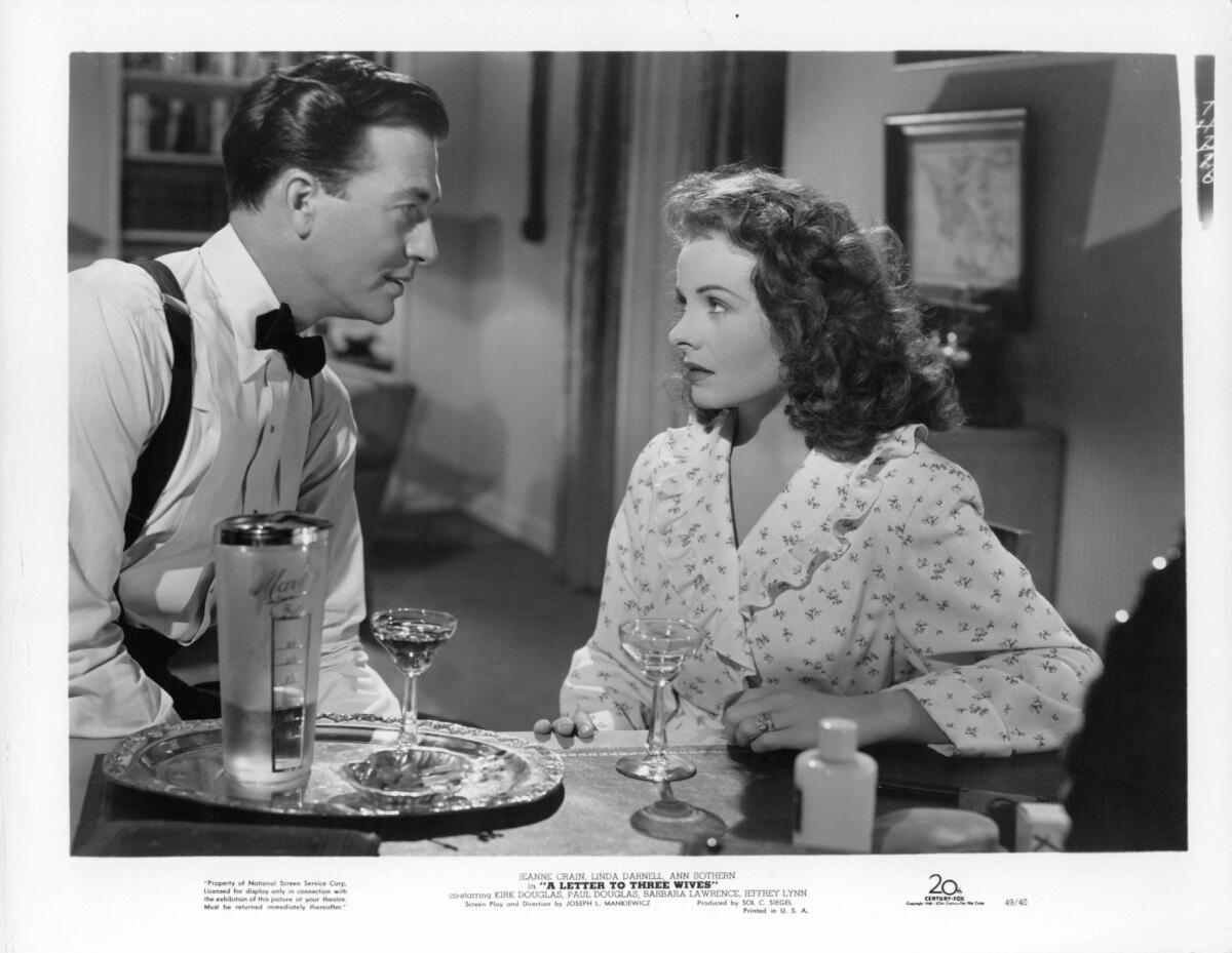 Brad Bishop (Jeffrey Lynn) and Deborah Bishop (Jeanne Crain), in “A Letter to Three Wives.” (Getty Images/20th Century Fox)