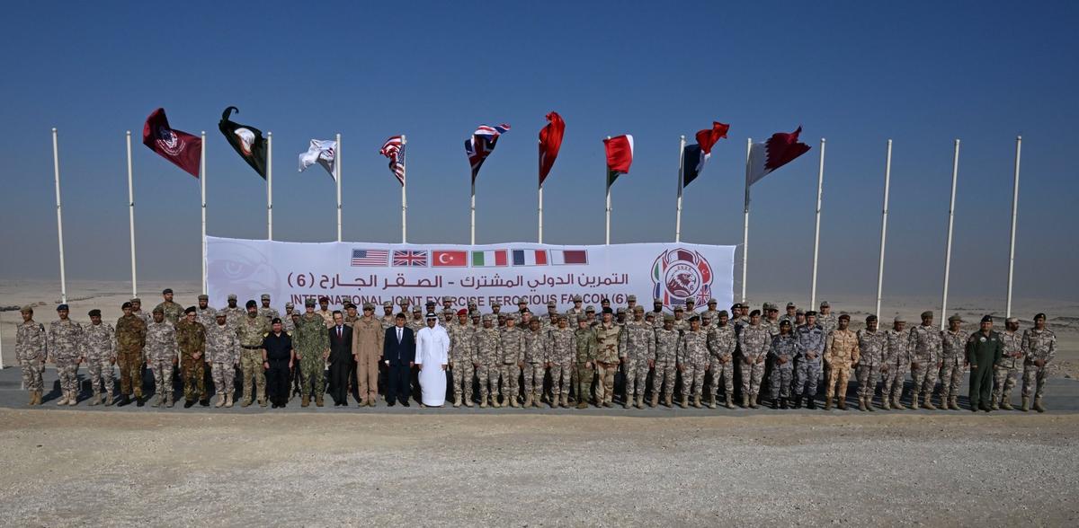 Over 1,300 military personnel from the United States, Qatar, Italy, United Kingdom, Turkey, and France participated in Exercise Ferocious Falcon 6, a biennial training event, from Nov. 16 to Nov. 20. (U.S. Air Force)