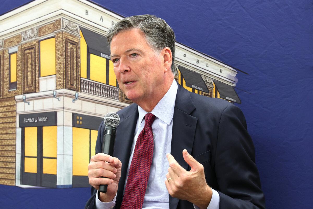 Former FBI Director James Comey in New York on May 19, 2025. (Michael M. Santiago/Getty Images)