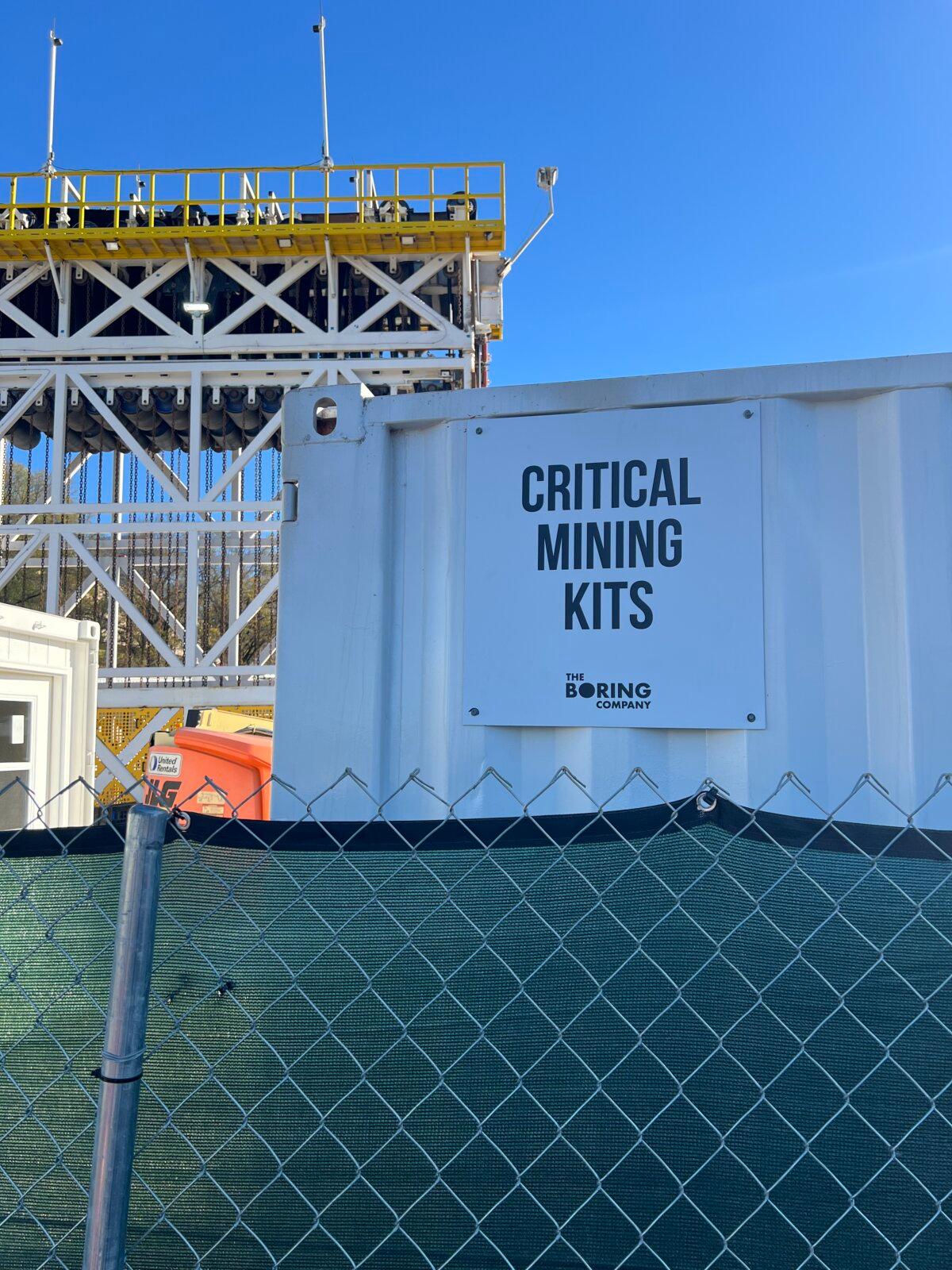 The Boring Company’s construction site in downtown Nashville on Nov. 26, 2025. (Jacki Thrapp / The Epoch Times)