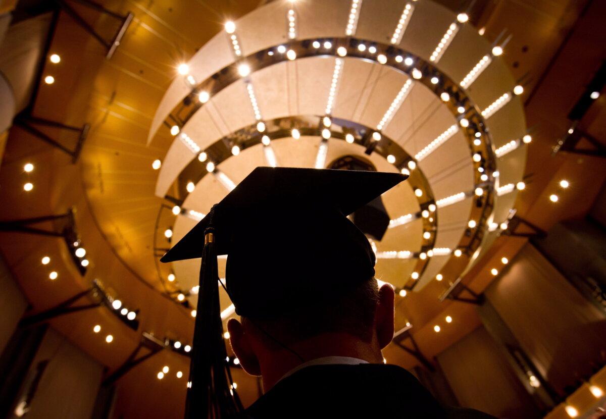 A University of British Columbia bachelor of arts student waits to receive his diploma during a graduation ceremony at the university in Vancouver in a file photo. (The Canadian Press/Darryl Dyck)