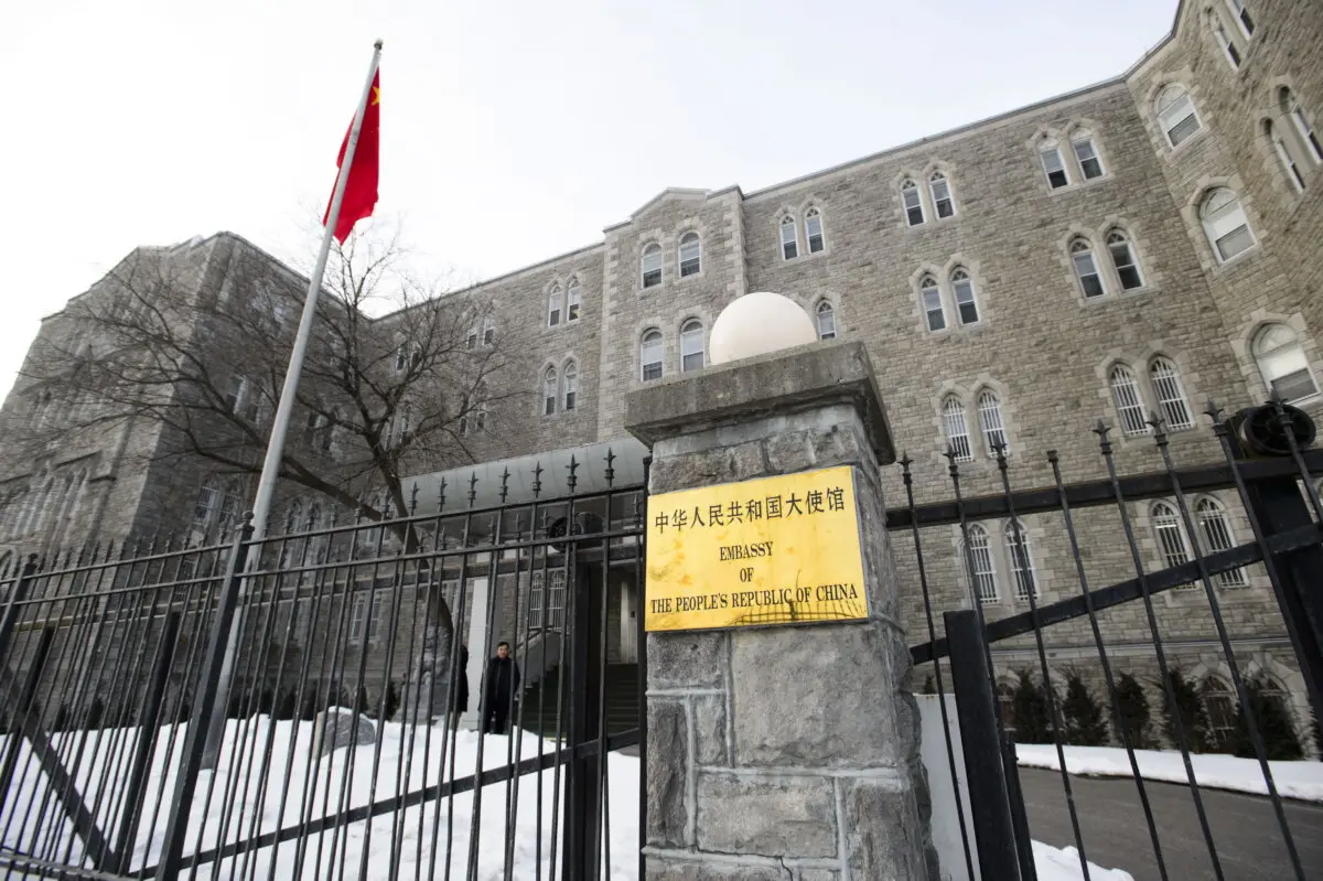 The Embassy of the People's Republic of China in Ottawa in a file photo. (The Canadian Press/Sean Kilpatrick)