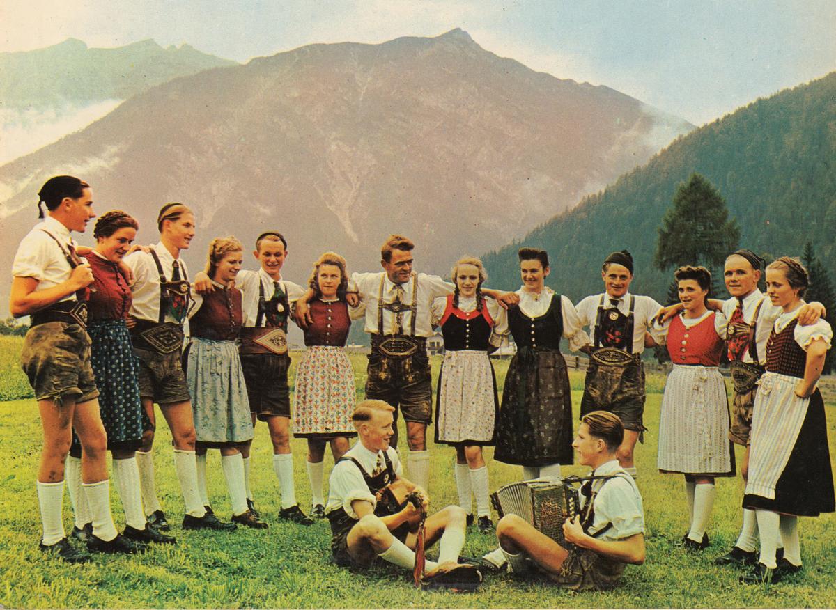 A detail from the 1958 album cover "Yodel in Hi-Fi" by Marie Luise Tichy and Two Rudis. Internet Archive. (Public Domain)
