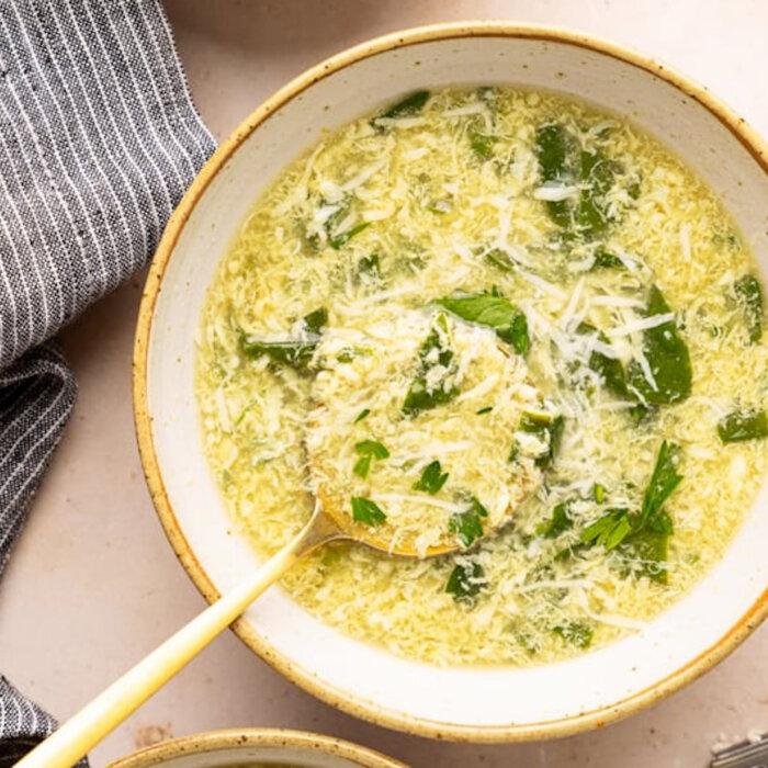 Stracciatella Soup (Italian Egg Drop Soup)