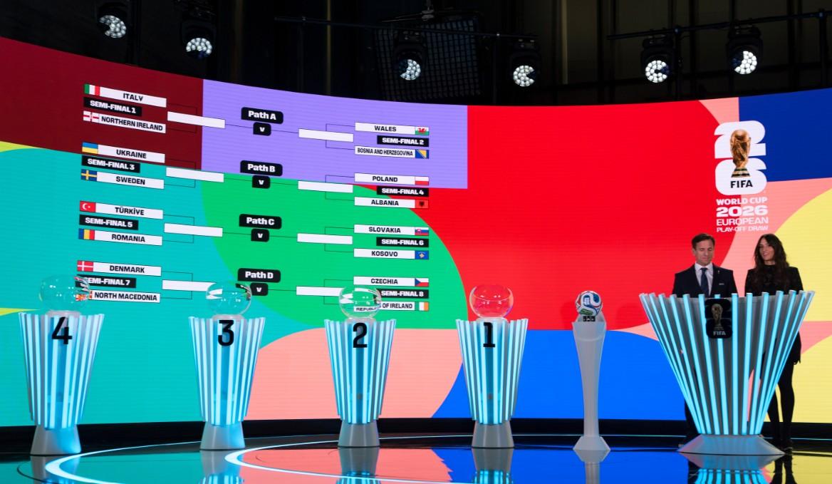 With More Nations Than Ever, World Cup 2026 Brings a Security Challenge | USNN World News Manolo Zubiria, chief tournament officer for the FIFA World Cup 2026, (L), and host Melanie Winiger (R) during the FIFA World Cup 2026 playoff draw in Zurich, Switzerland, on Nov. 20, 2025. (Claudio Thoma/Keystone via AP)