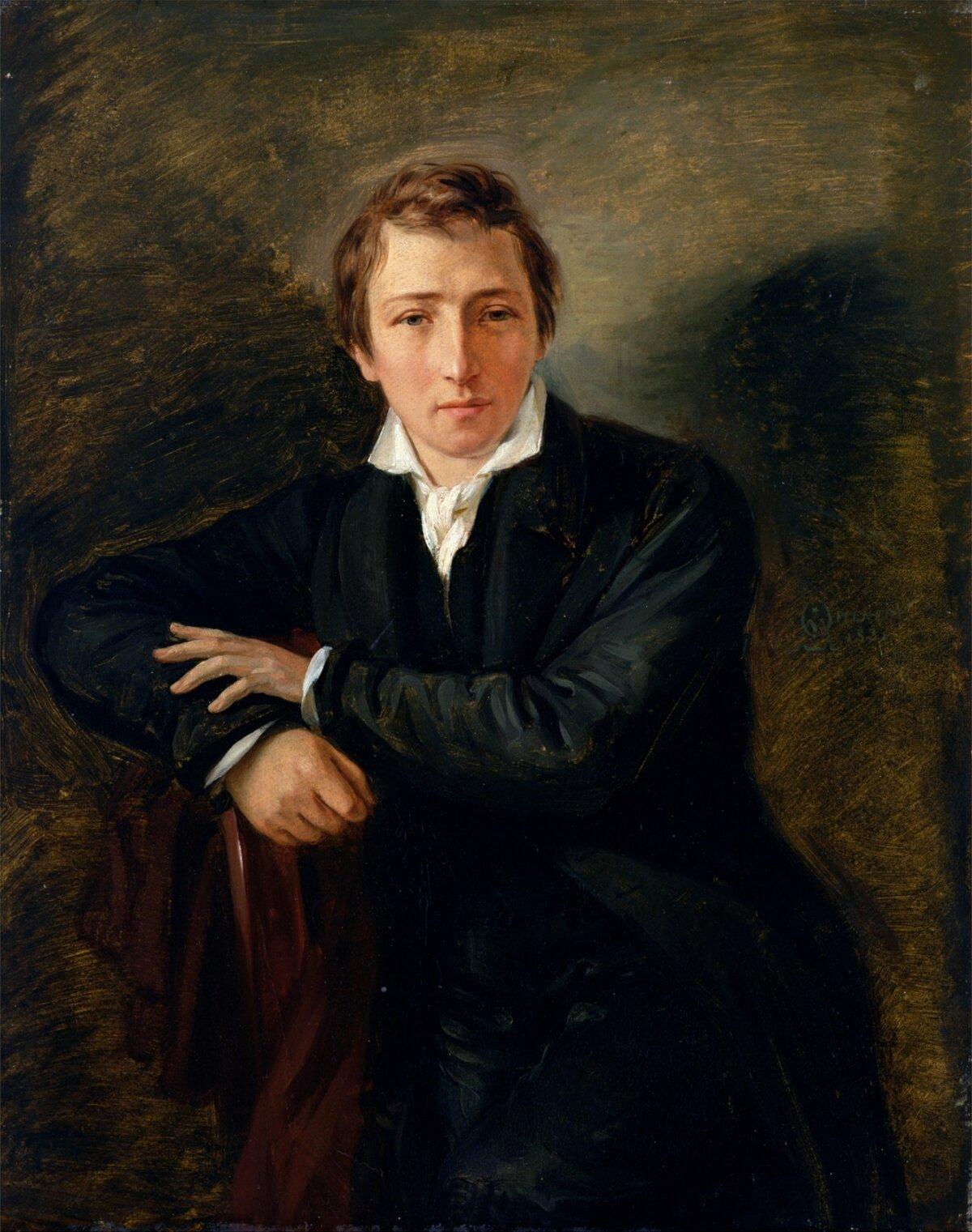A portrait of the poet Heinrich Heine, 1831, by Moritz Daniel Oppenheim. Hamburger Kunsthalle in Hamburg, Germany. (Public Domain)