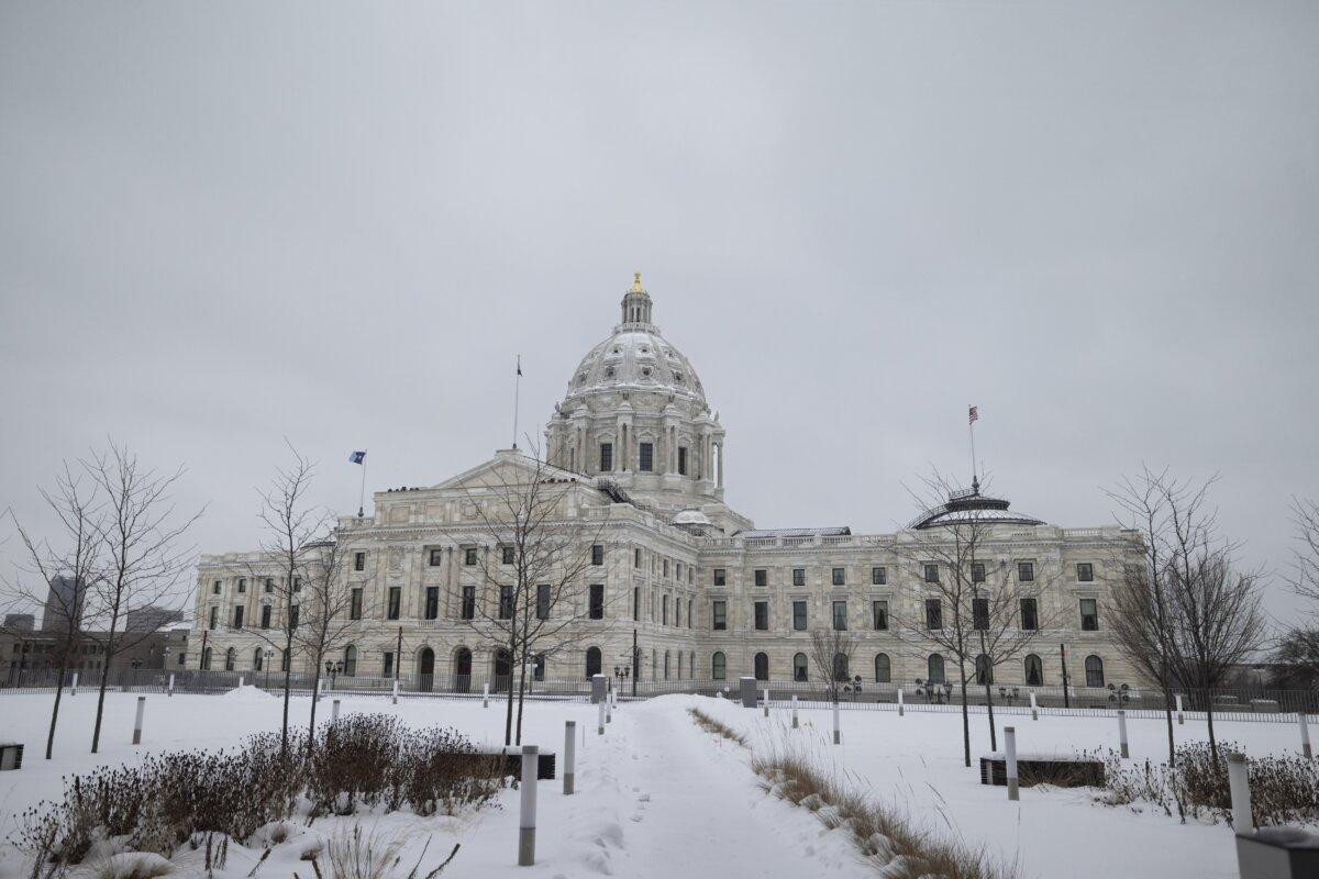 The Minnesota Capitol in St. Paul, Minn., on Dec. 8, 2025. (Jenn Ackerman for The Epoch Times)