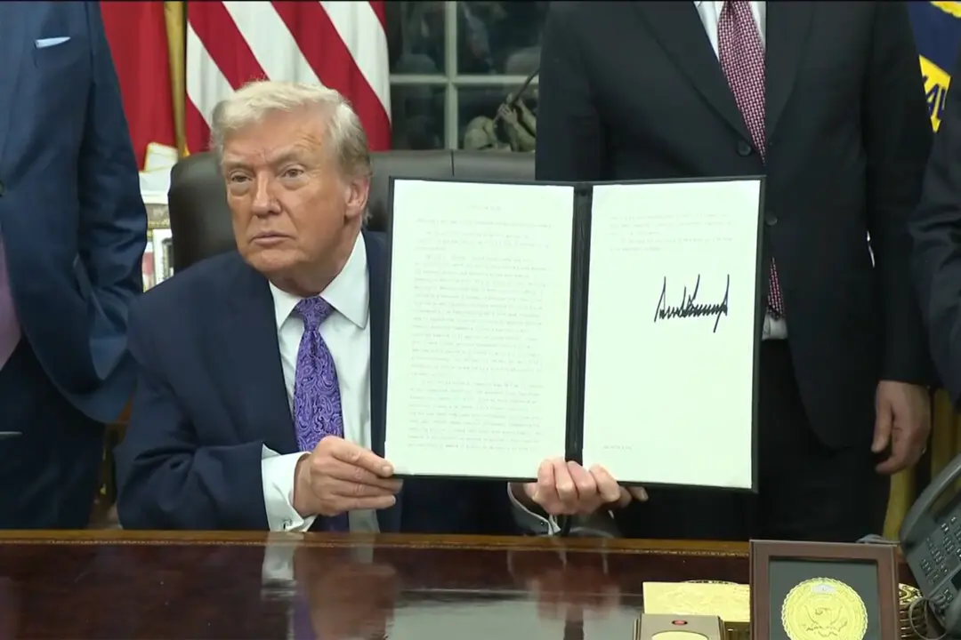 Trump Participates in a Signing Ceremony
