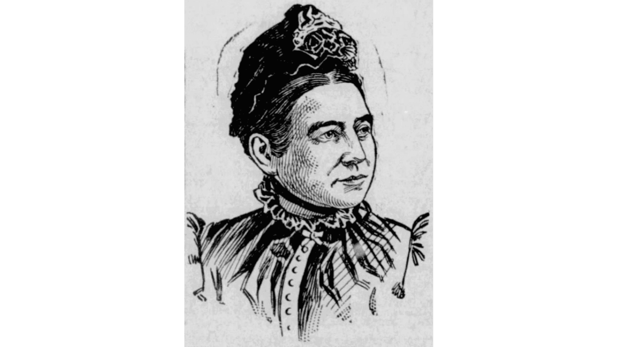 Maria Beasley featured in The Champaign Daily Gazette, Illinois, Feb. 19, 1897. (Public Domain)