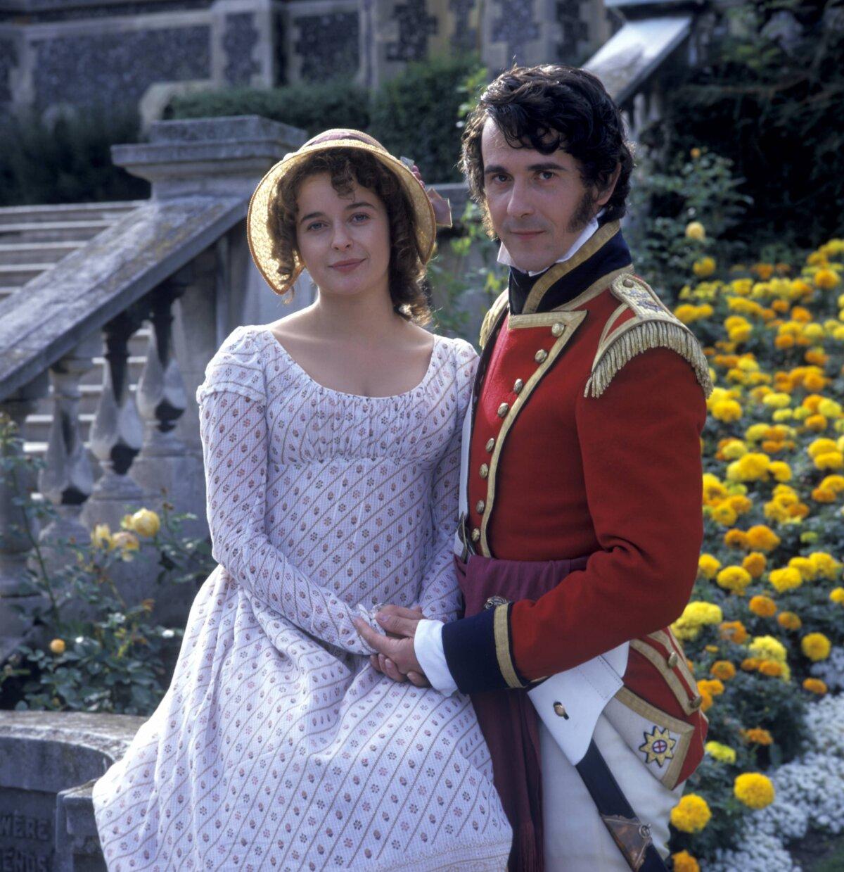 Lydia Bennet (Julia Sawalha) elopes with Mr. Wickham (Adrian Lukis), in “Pride and Prejudice.” (BBC/MovieStillsDB)