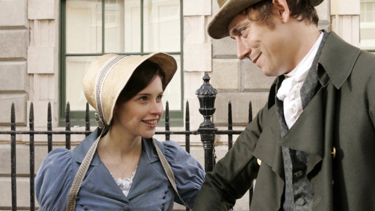 Catherine Morland (Felicity Jones) and James Morland (Patrick Ryan), in “Northanger Abbey.” (Granada Productions/MovieStillsDB)