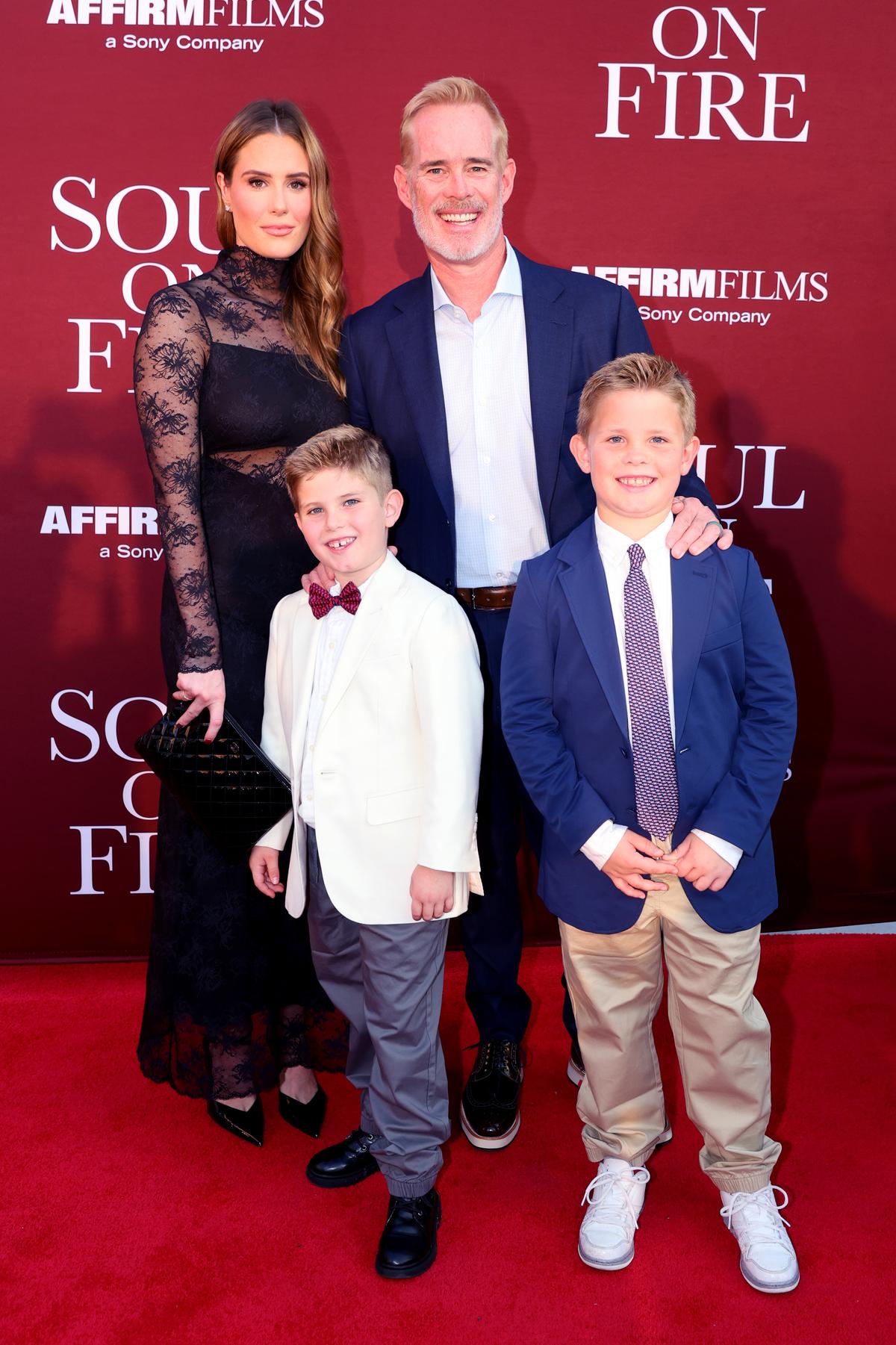 Natalie Buck and her father Joe Buck attend Sony Picture's AFFIRM Films SOUL ON FIRE Premiere in St Louis, Missouri on Oct. 2, 2025. (Dilip Vishwanat/Getty Images for SOUL ON FIRE Premiere)