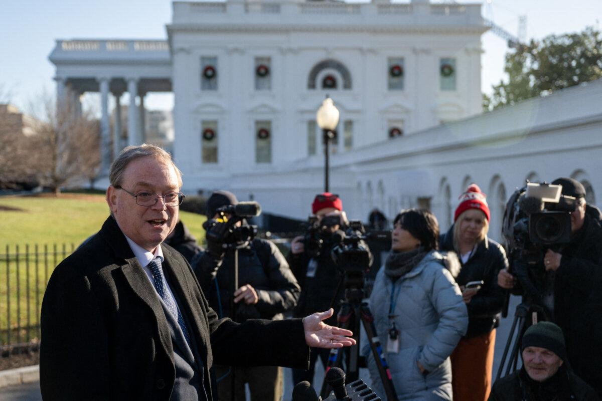 Director of the National Economic Council Kevin Hassett speaks with reporters outside the West Wing of the White House on Dec. 16, 2025. (Andrew Caballero-Reynolds/AFP via Getty Images)