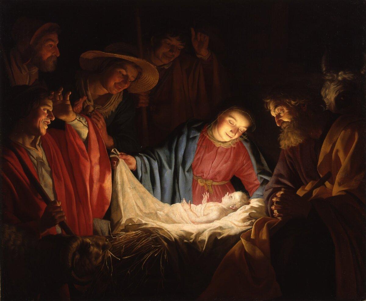 "Adoration of the Shepherds," 1622, by Gerard van Honthorst. Although often depicted at night, the Nativity suggests that darkness can be dispelled. (Public Domain)