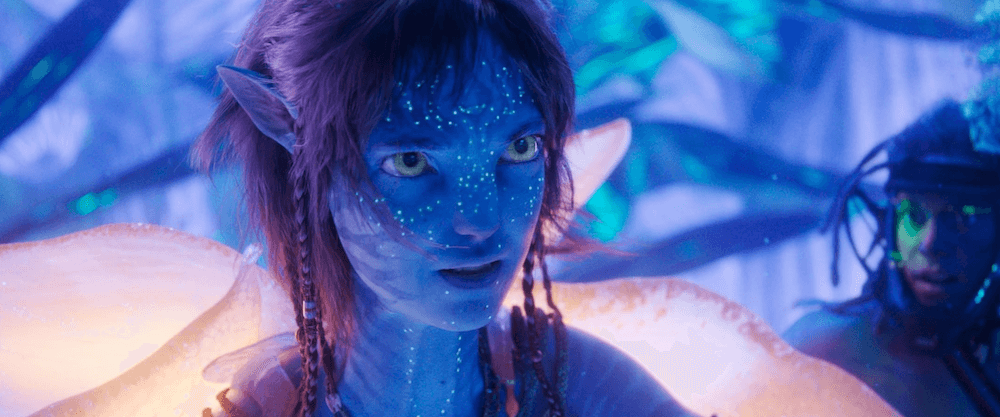 Jake Sully’s adopted daughter, Kiri (Sigourney Weaver), in "Avatar: Fire and Ash." (20th Century Studios)