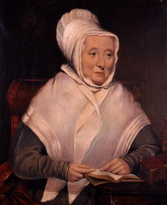 A portrait of Hannah Adams, circa 1828 by Francis Alexander. (Public Domain)